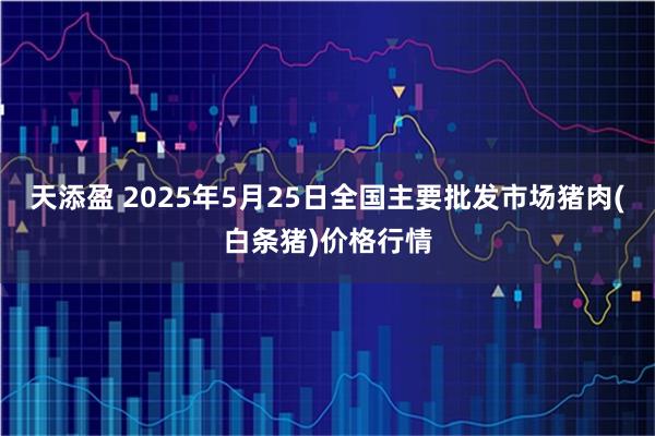 天添盈 2025年5月25日全国主要批发市场猪肉(白条猪)价格行情