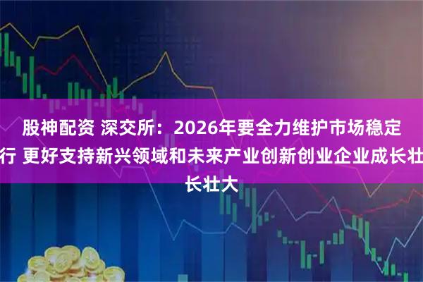 股神配资 深交所：2026年要全力维护市场稳定运行 更好支持新兴领域和未来产业创新创业企业成长壮大